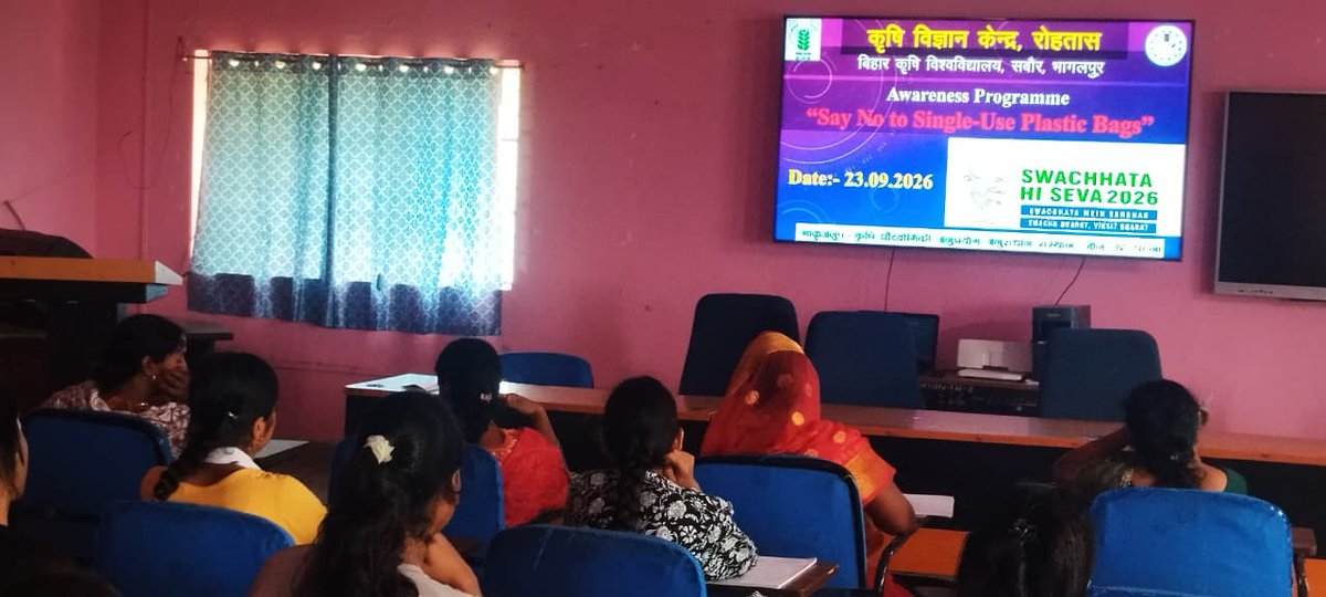 rohtaskvk's tweet photo. KVK Rohtas organized awareness programme on "Say no to single-use plastic bags and promote cloth bags" and promotion of digital banners. https://t.co/6jClBCY519