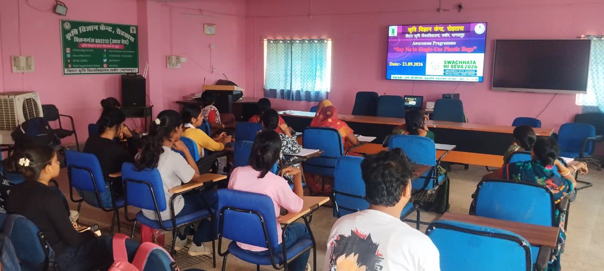 rohtaskvk's tweet photo. KVK Rohtas organized awareness programme on "Say no to single-use plastic bags and promote cloth bags" and promotion of digital banners. https://t.co/6jClBCY519