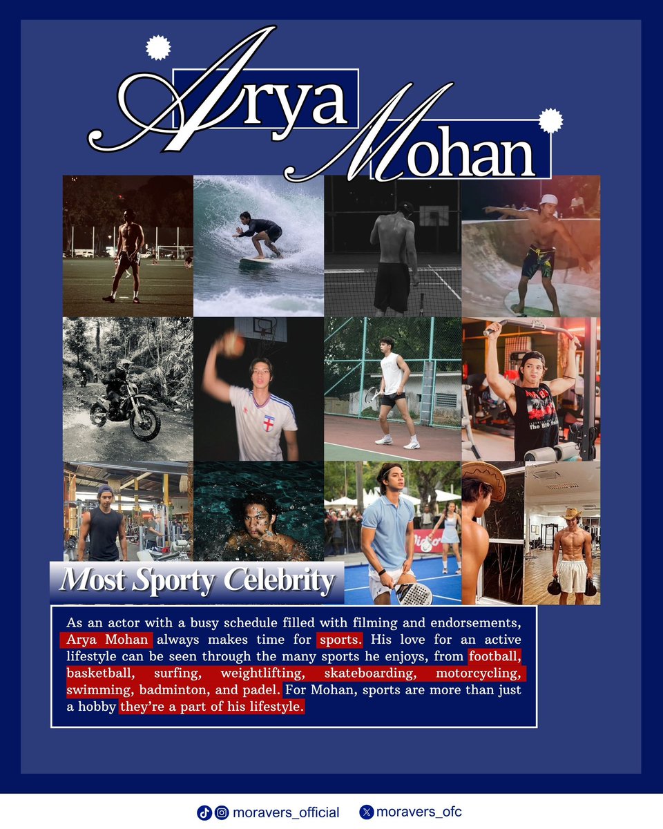 moravers_ofc's tweet photo. Sporty spirit, winning moment 🏆 Congratulations @/aryamohan7 
Salam Olahraga 💪🫡

#AryaMohan #MostSportyCelebrity2026 https://t.co/k0gyxq5eWD