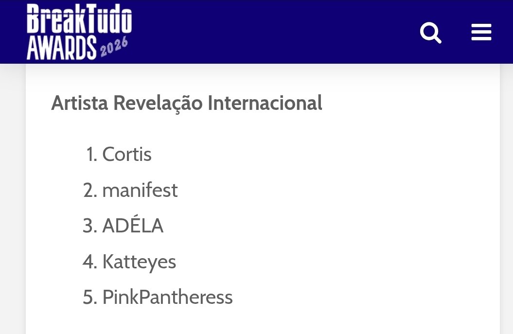 cortisprodigy's tweet photo. Saiu o primeiro ranking parcial da votação do BreakTudo Awards

CORTIS tá em 1° nas duas categorias 😍
vamos continuar votandooo!!!

- Hit K-pop do Ano
https://t.co/91578ABowW

- Artista Revelação Internacional
https://t.co/ijt6ds3X5B https://t.co/daM7NyuTEH