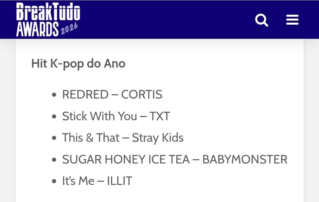 cortisprodigy's tweet photo. Saiu o primeiro ranking parcial da votação do BreakTudo Awards

CORTIS tá em 1° nas duas categorias 😍
vamos continuar votandooo!!!

- Hit K-pop do Ano
https://t.co/91578ABowW

- Artista Revelação Internacional
https://t.co/ijt6ds3X5B https://t.co/daM7NyuTEH