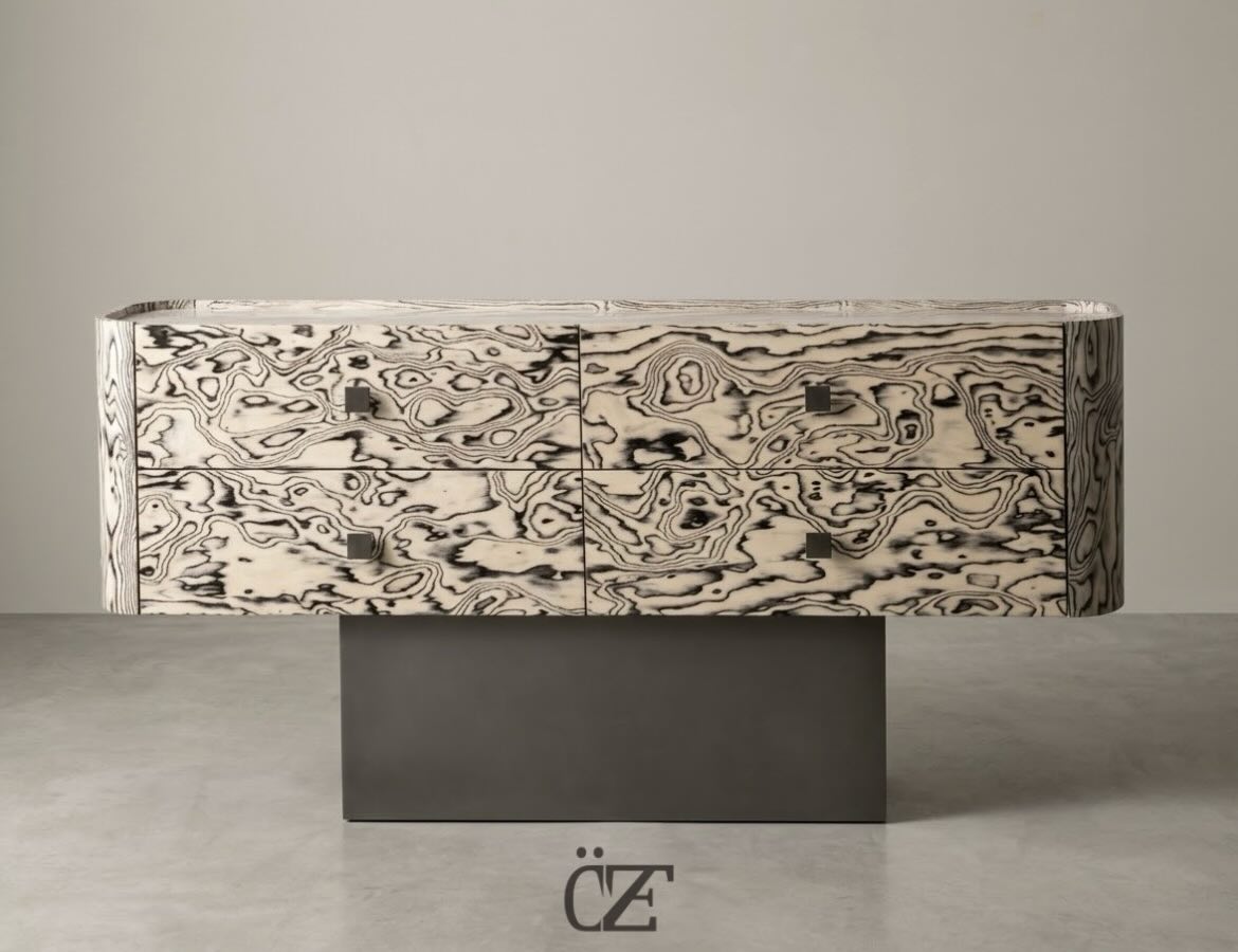 AnglaKinslow's tweet photo. Wood veneer, with its natural, distinctive grain patterns, stands out in modern furniture design. Each surface creates a unique character, adding warmth, strength, and a timeless appeal to the design. https://t.co/GSkOk7Utqy