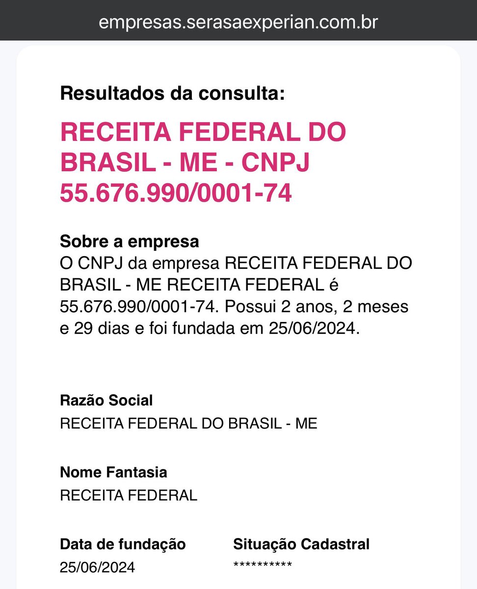 helemazevedo's tweet photo. Sobre aquele golpe que comentei, chega a guia de impostos por e-mail, e por curiosidade fui consultar o cnpj que esta na própria guia, e a empresa está registrada como “RECEITA FEDERAL DO BRASIL ME”, olha que loucura. 

O Brasil não é para amadores. https://t.co/eNXPWMlVd4
