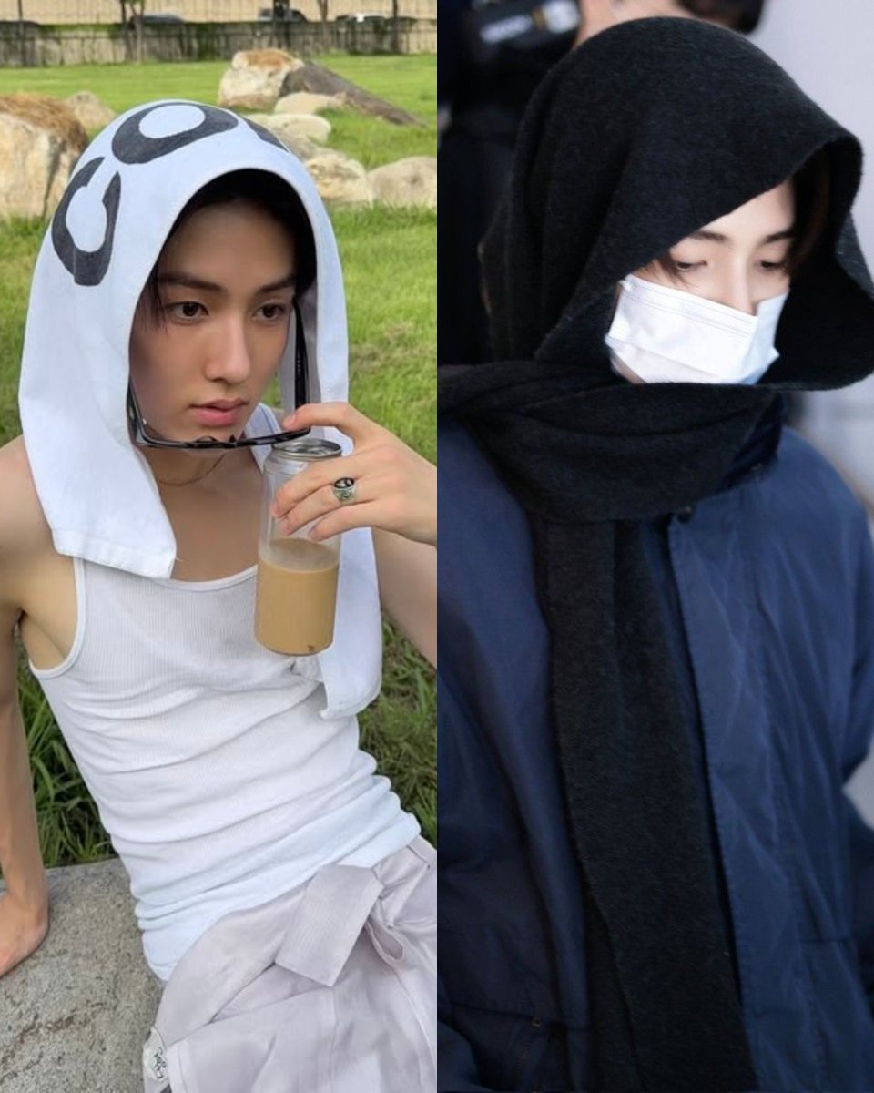 harumancortis's tweet photo. one thing about seonghyeon he loves being all wrapped up and covering his head 😭.... i think it gives him a sense of security reason why he loves scarf and beanie sm too https://t.co/rSVHhKvU64