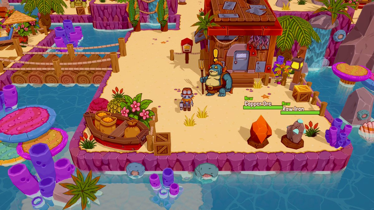 WindybeardGames's tweet photo. Remember when games like #FantasyLife, #EverOasis and #EtrianOdyssey could completely swallow your time?

Oceanborne is heavily inspired by that golden era of #3DS adventure games, with a little #WindWaker magic thrown in. 🌊

#Oceanborne https://t.co/yI3QIc6kMJ