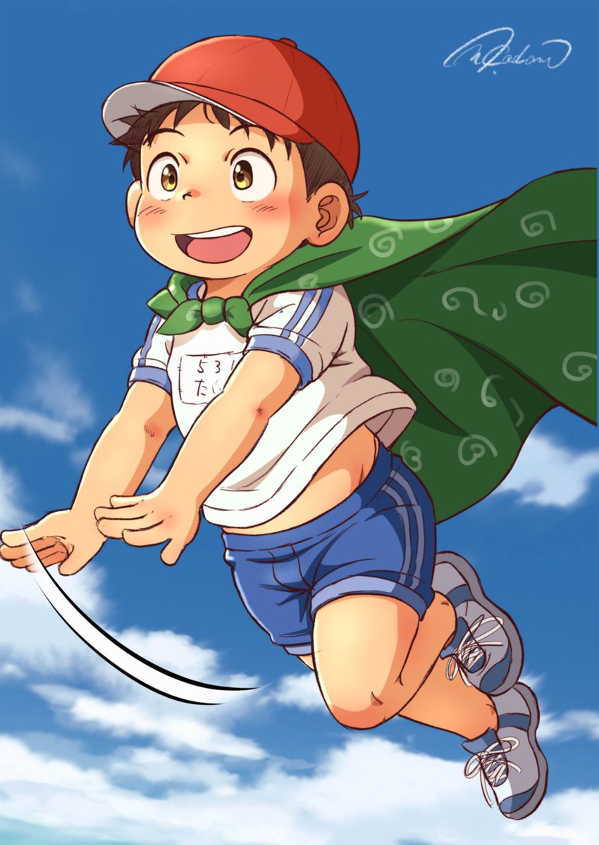 KodamaMomotaro's tweet photo. 念動力で空を飛ぶ夢を見るたいすけ君😆

#イラスト #男の子イラスト https://t.co/HXxrUykpAQ