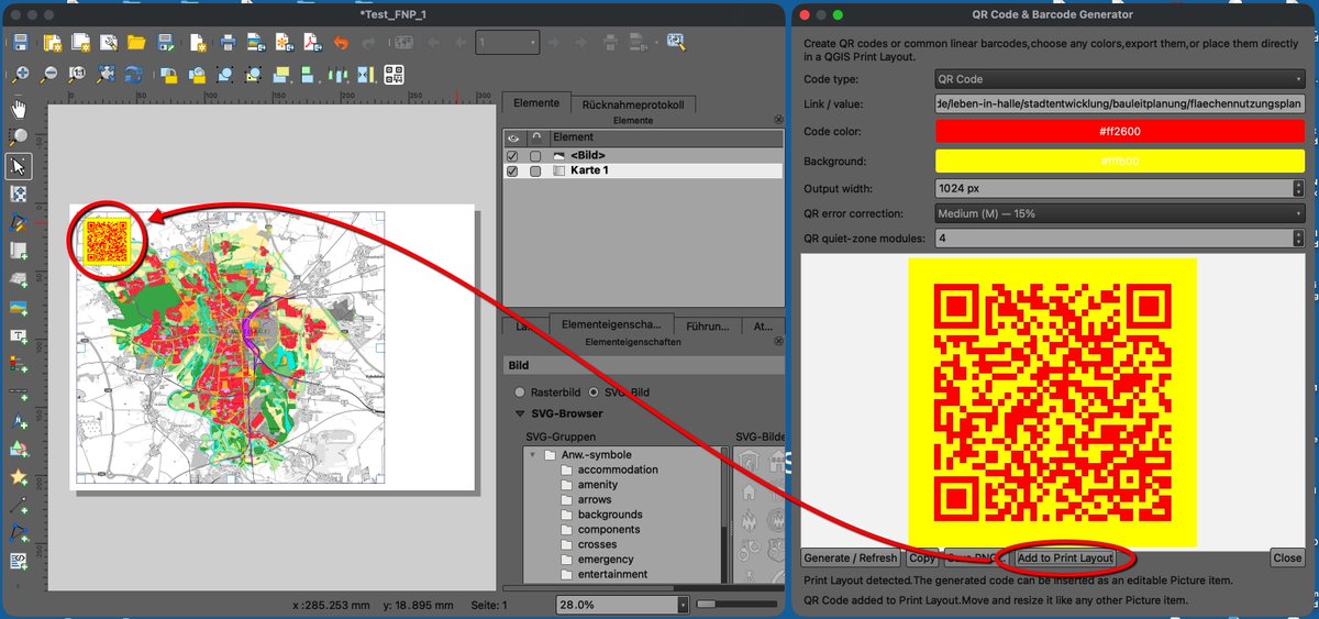 geoObserver_'s tweet photo. Neues Plugin: QR Code Generator für QGIS / New plugin: QR Code Generator for QGIS https://t.co/uXMfl4s9uK #qgis #plugin #switch2qgis #gistribe #gischat #fossgis #foss4g #OSGeo #spatial #geospatial #opensource #gis #geo #geoObserver pls RT https://t.co/0nH4wSJvft
