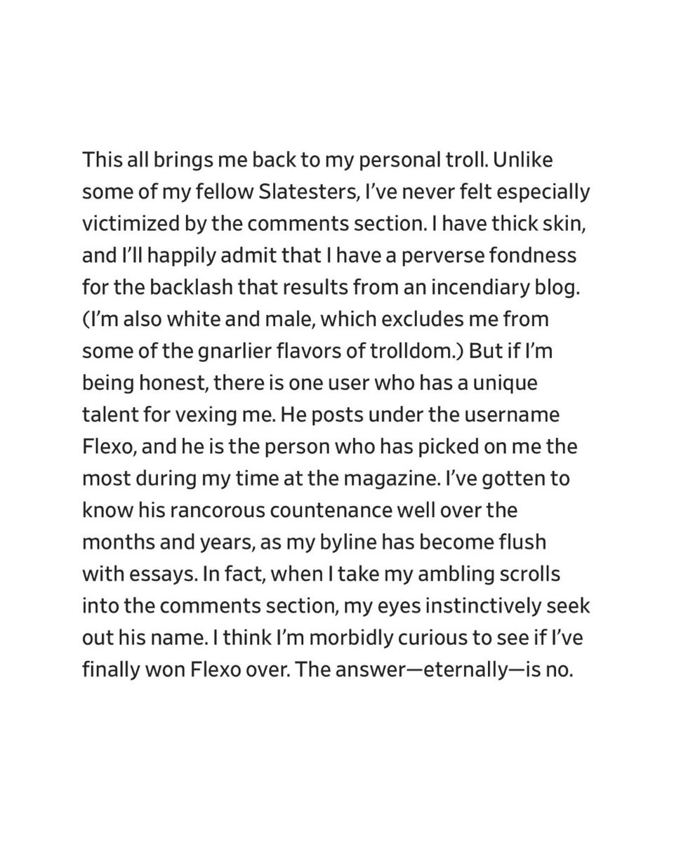 luke_winkie's tweet photo. Ever since I started at Slate I have been fascinated by our commenting community, which seems to hate just about everything I’ve ever published on the site. For the 30th anniversary of the magazine, I decided to ask them why. (Quick thread.) https://t.co/JjrF3YLq2A