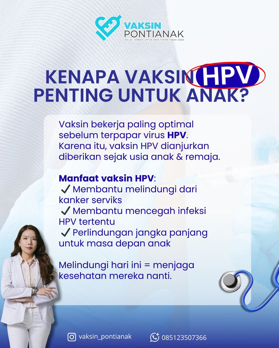 LienMalotti5's tweet photo. Many people think HPV only matters to adults. In fact, the best protection starts during childhood and adolescence. HPV can occur without symptoms, but its long-term impact should not be underestimated. The HPV vaccine helps provide lasting https://t.co/ZPvg0HtXUQ