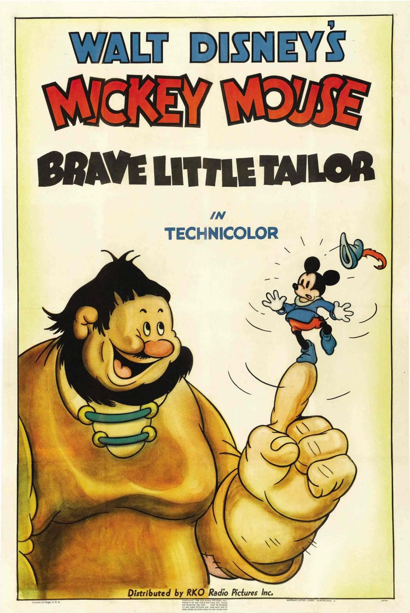 ChudTsankov's tweet photo. 🔥 On this day, September 23, 1938, Disney’s classic Mickey Mouse short Brave Little Tailor premiered.
One of the great early Mickey cartoons and a personal favorite of mine since childhood. ❤️ 🐭
#MickeyMouse #BraveLittleTailor #WaltDisney #Animation #Cartoons #AnimationHistory #OnThisDay