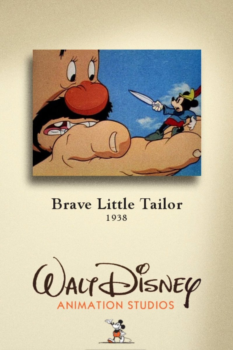 ChudTsankov's tweet photo. 🔥 On this day, September 23, 1938, Disney’s classic Mickey Mouse short Brave Little Tailor premiered.
One of the great early Mickey cartoons and a personal favorite of mine since childhood. ❤️ 🐭
#MickeyMouse #BraveLittleTailor #WaltDisney #Animation #Cartoons #AnimationHistory #OnThisDay