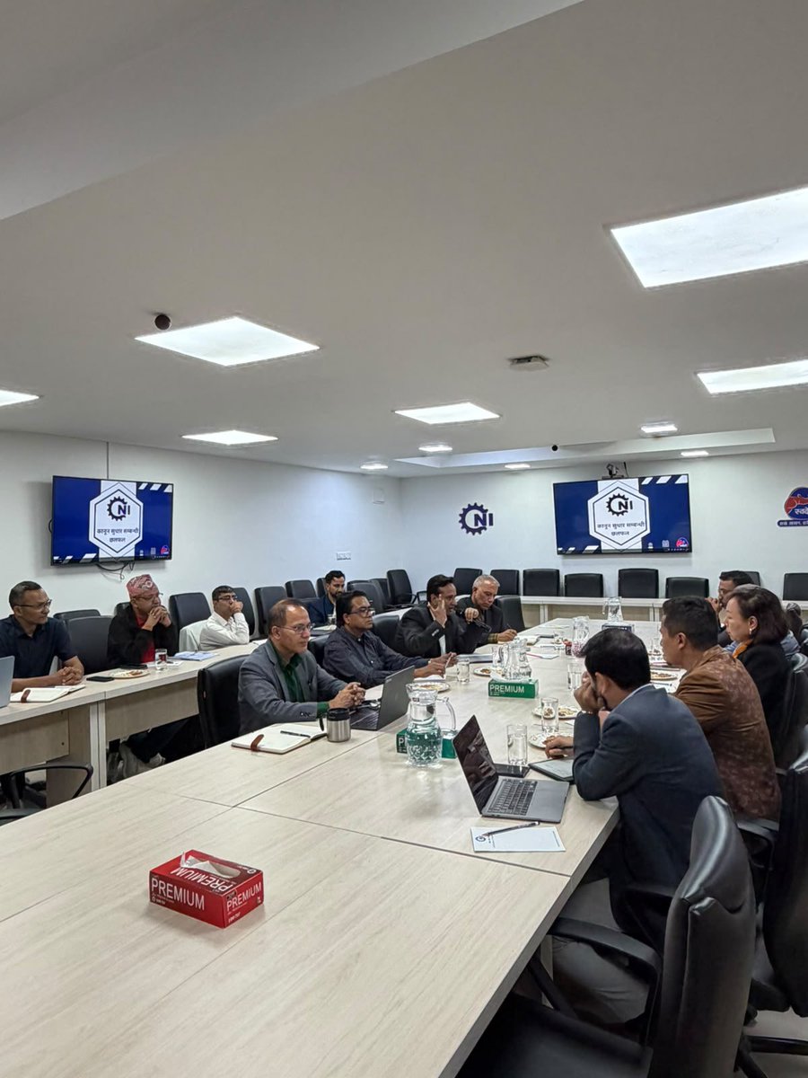 BeingNirvana's tweet photo. Productive discussions at CNI with the IBN CEO and her team, fellow industry leaders, and members of the NRN community on the legal reforms needed to unlock investment, entrepreneurship, and private-sector growth in Nepal.

For Nepal to move faster, our laws and institutions must enable enterprise—not slow it down.