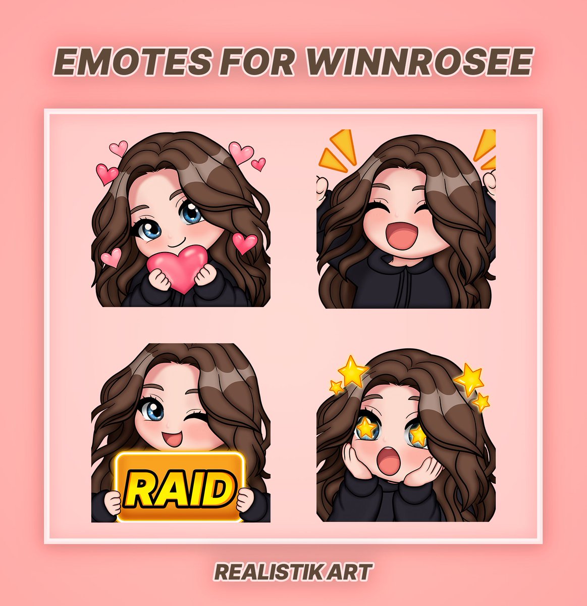 RealistikArt's tweet photo. Another masterpiece brought to life for @winnrosee ๐ฅ
These custom static emotes & sub badges, beautifully brought to life by @DanielaAce62182 ! ๐๐ฅ
#RealistikArt #Subbadges #Art2026 #Customemotes #Emotes #Smallstreamers #Customdesigns #twitchtv https://t.co/CAM1jEDE25