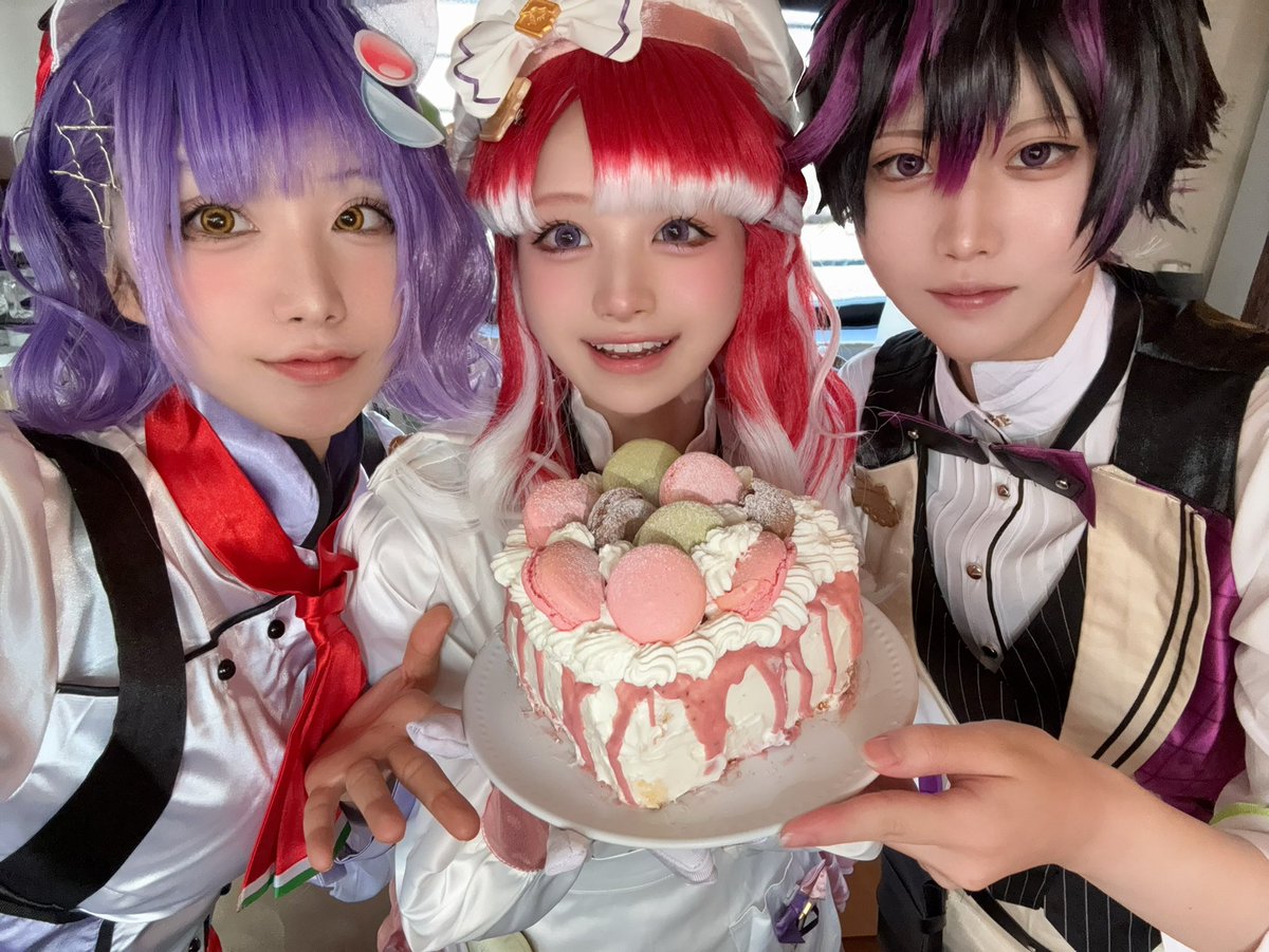 m02motu's tweet photo. ⚠︎︎cos  🌈🕒 / 🥗 .🍰🧁 .🍇

フ儿ーツサ ラ夕”でケーキ作ったよ♩ https://t.co/TdkUq0fLHc
