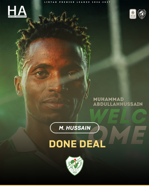 HA_FootballMana's tweet photo. Done Deal ✅

We’re proud to have successfully completed the transfer of our player Muhammad Abdallah Hussain to the Libyan Premier League side Al-Afreeki SC. 🇳🇬🇱🇾

We wish all the best to him on this new chapter. 🟢⚪

#HAFootballManagement #LibyanPL https://t.co/RZUbi7PoLx