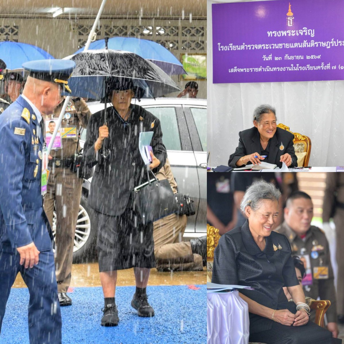 DrnewSuphanat's tweet photo. เห็นภาพนี้แล้ว รู้สึกซาบซึ้งพระมหากรุณาธิคุณที่สุดเลยครับ วันที่ 23 กันยายน 2569 เวลา 11.30 น. สมเด็จพระกนิษฐาธิราชเจ้า กรมสมเด็จพระเทพรัตนราชสุดา ฯ สยามบรมราชกุมารี เสด็จพระราชดำเนินไปยังโรงเรียนตำรวจตระเวนชายแดนสันติราษฎร์ประชาบำรุง อำเภอปะเหลียน จังหวัดตรัง #ทรงพระเจริญ 🙏💜🇹🇭 https://t.co/1h9PdrDIv9