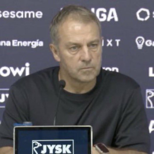 BiggestMohhh's tweet photo. 🚨🎙️ Hansi Flick reveals his frustration after yesterday’s La Liga coaches’ meeting:

Reporter: “Hansi, we saw you looking unhappy during the meeting. What was the issue?”

Flick: “Yes, honestly, I didn’t feel very good yesterday. It was the environment. The way some of the other coaches were looking at me made me uncomfortable.

I don’t know, maybe it’s because we are leading the table or something, but I noticed that some of them were staring at me too much.

When the meeting ended, I was already on my way out when the Racing Santander coach and another coach came to me. One of them jokingly said, ‘Do you know you’re a wicked man? Well, congratulations on winning another La Liga title.’ (laughs)

I smiled because I understand their frustration. But what’s done is done. They just need to understand that I’m doing my job and doing what I believe is best for my team. That’s all.”