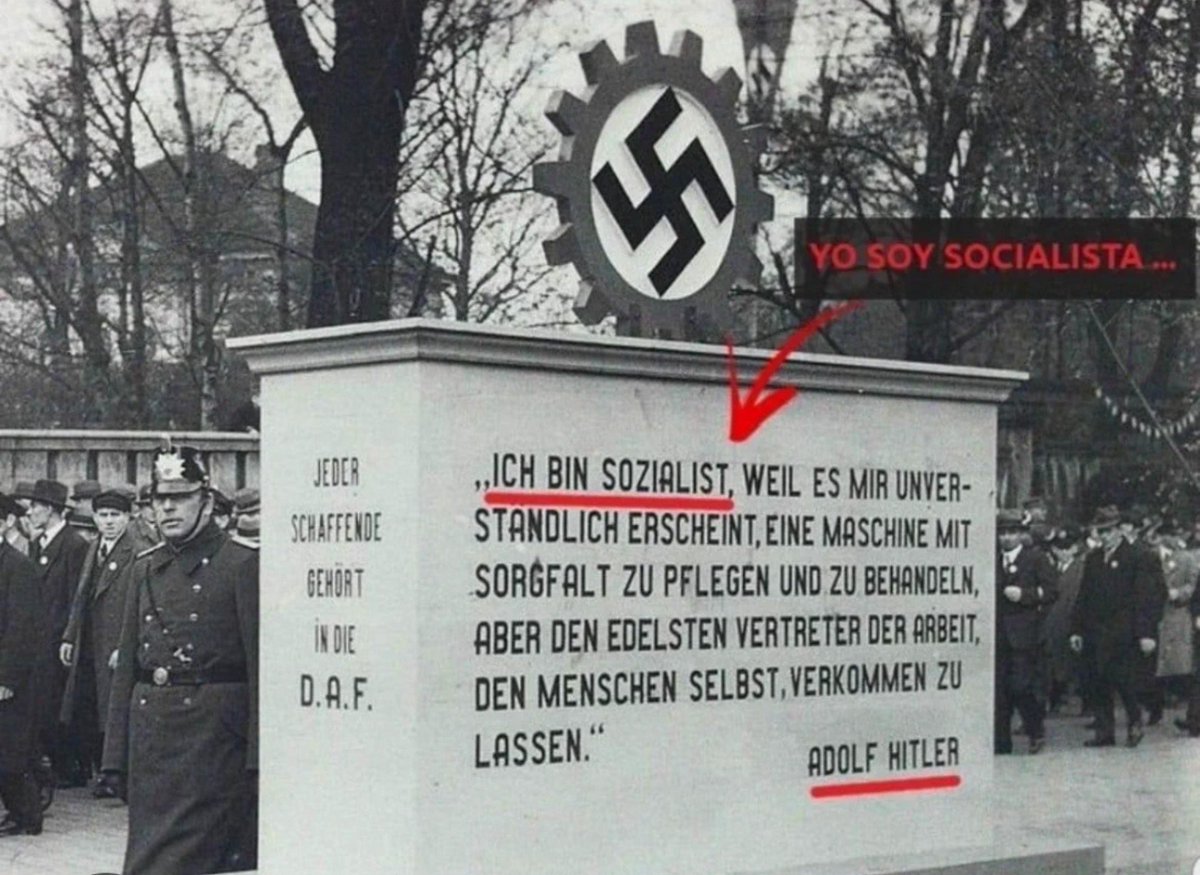 xestadominimo's tweet photo. ¿Por qué les jode tanto a los zurdos que ADOLF HITLER fuera SOCIALISTA? https://t.co/l4V1V9srzg