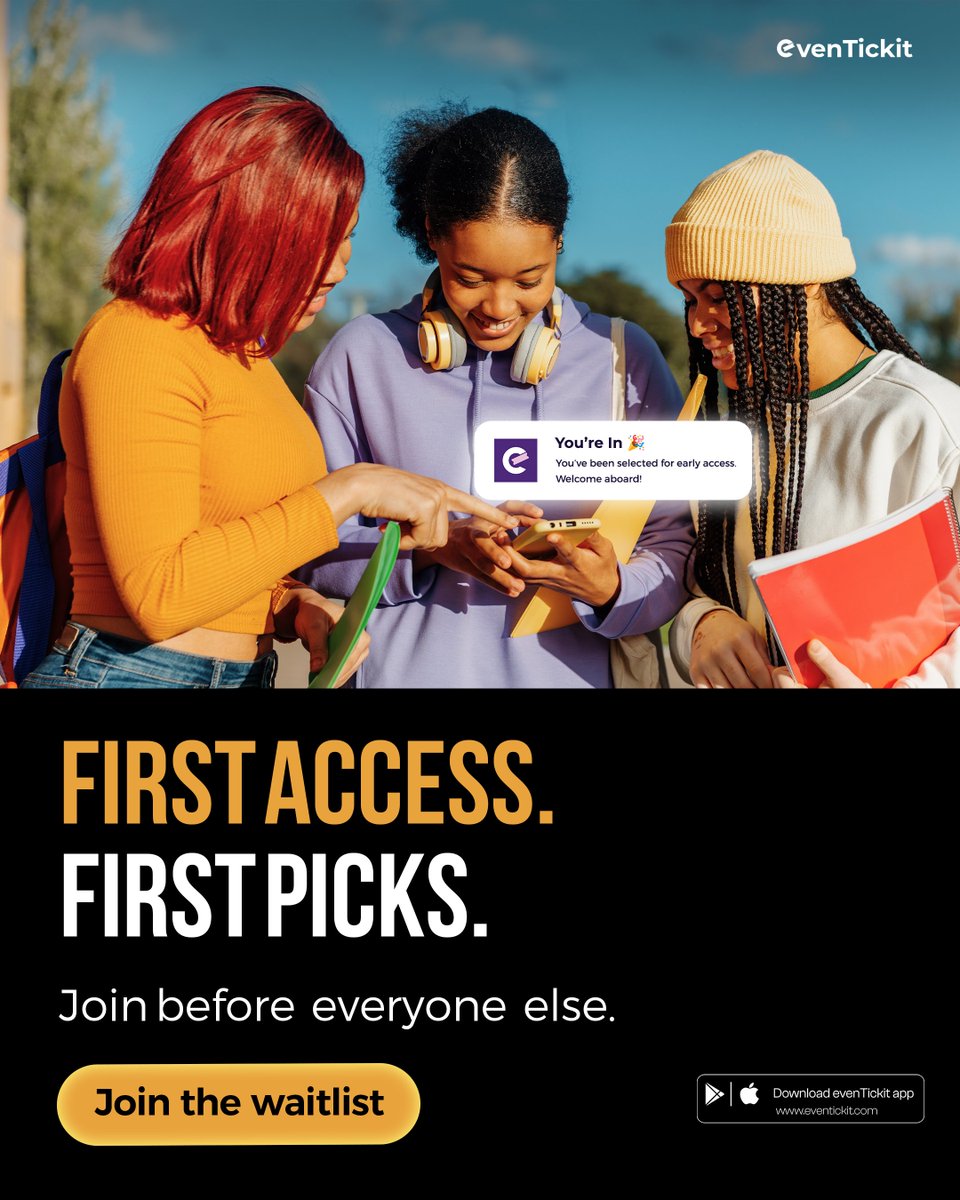 Eventickit52355's tweet photo. First picks. First access. 🎟️

Be among the first to discover the events worth showing up for, before everyone else catches on.

Your next plan starts here: https://t.co/XshZObTm6y 
#Eventickit #FirstAccess #WhatsOn https://t.co/Ye1N4VQFx4