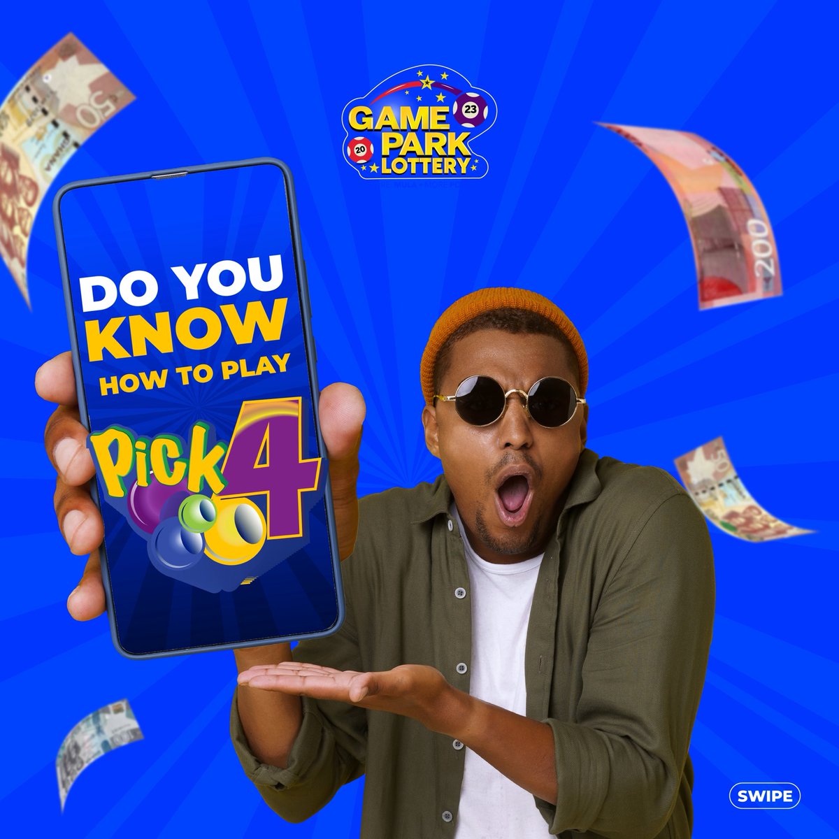 GamePark_GH's tweet photo. Dial *946# to play Pick 1 + Gold Ball daily and gain a shot at winning Mula and weekly jackpot.
#pick1 #goldball #Apickigold https://t.co/p7QlD85pdT