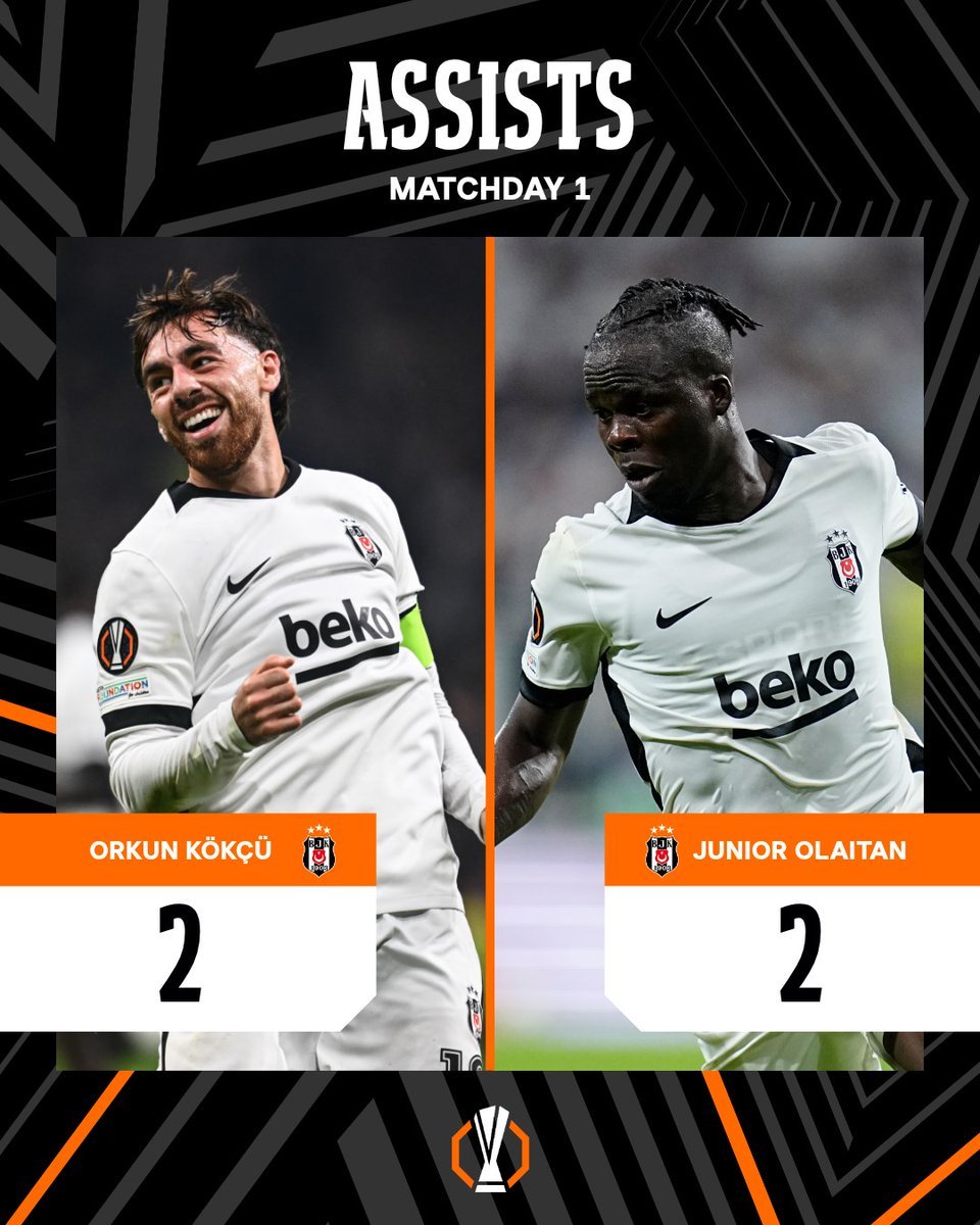 bekoijk's tweet photo. Orkun Kökçü 🤝 Junior Olaitan

#UEL | @Besiktas https://t.co/dtQm3OnqqQ