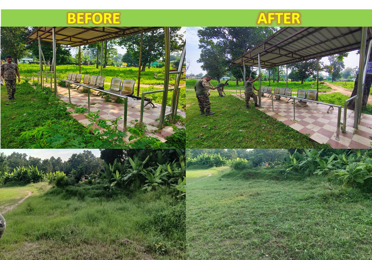 DIGOPSBJPR's tweet photo. On 23 Sep, under special campaign 6.0 a cleanliness drive was conducted @DIGOPSBJPR  Officers and personnel actively participated, reaffirming their commitment to @swachhbharat hygiene &amp; a cleaner environment.@crpfindia @HMOIndia @PIBHomeAffairs @PMOIndia @DARPG_GoI https://t.co/EbULw0znyf