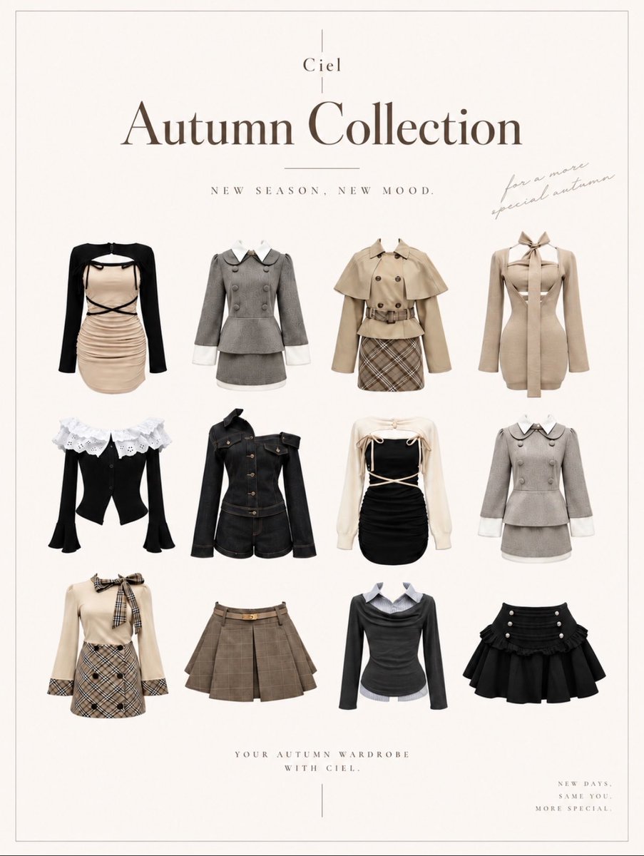 cielofficial_jp's tweet photo. この秋、どれ着たい？🍂♡
Coming soon…🎀 https://t.co/BZ2iuEibcC