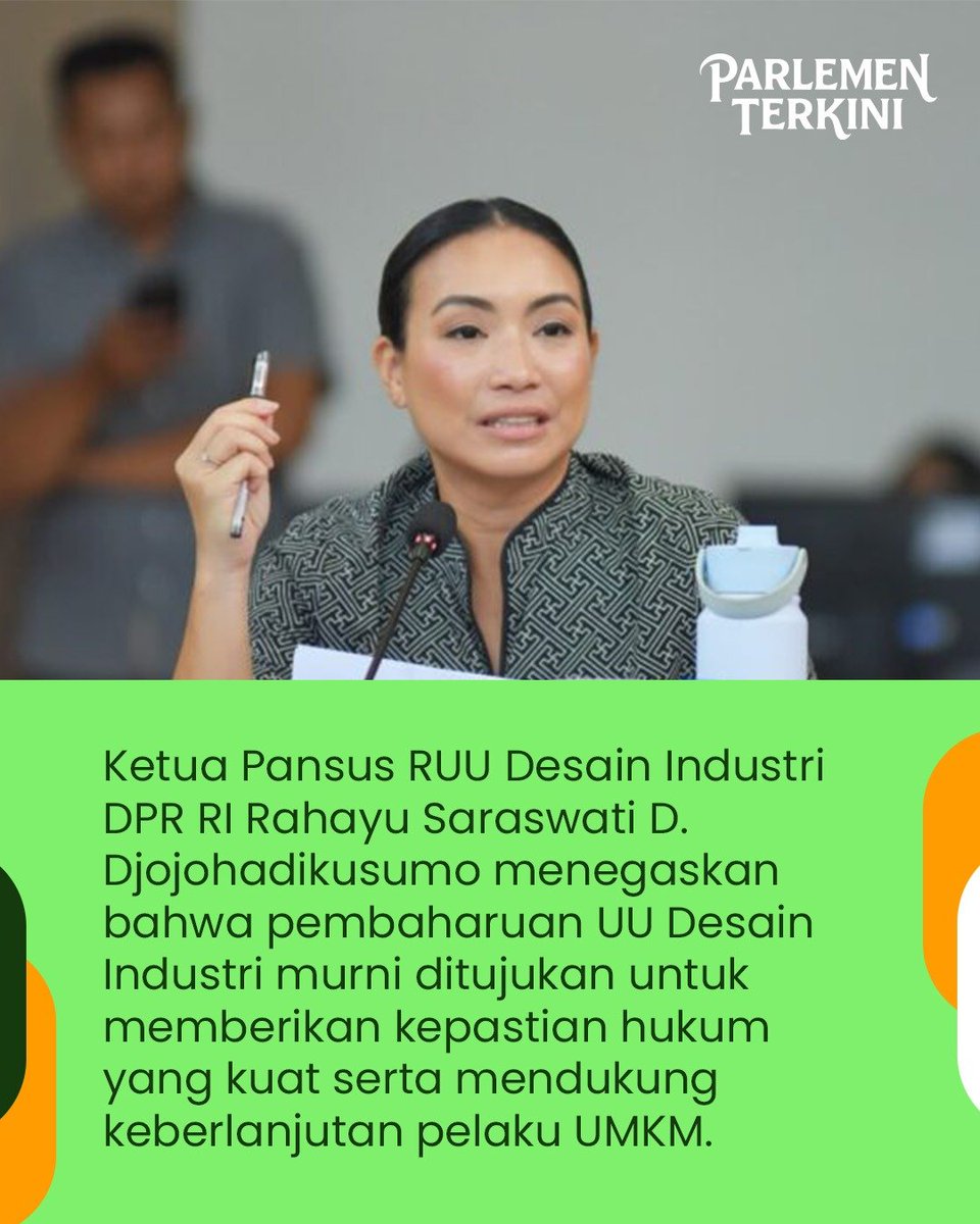 TirtaKamila's tweet photo. RUU desain industri beri kepastian hukum dan berpihak pada UMKM ✍️☑️ https://t.co/RIm40Nf53H