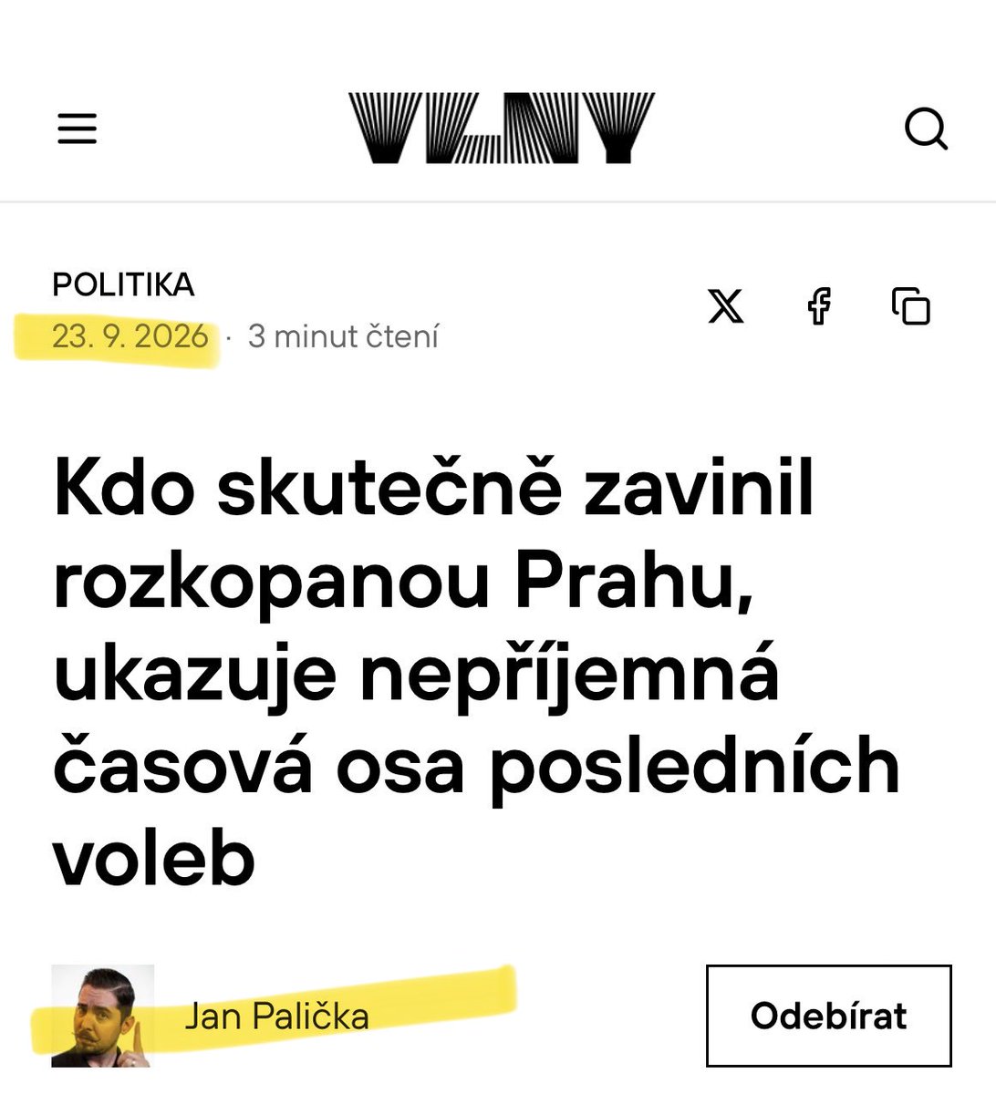 JKomrskova's tweet photo. „Nezávislý“ portál https://t.co/msxzNQeBsn (v pozadí s lidmi kolem Janouška a Pitra) jede bizarní PR kampaň:
🔴Primátor Svoboda u nich omládl na 55 let (nar. 1944). 
🔴Dopravu prý „dnešní gesci drží“ Z. Hřib, ač už 3/4 roku není náměstkem. 🤦‍♂️
🔴ODS prý za rozkopanou Prahu nemůže, byla dlouho „mimo hru“.  
Faktem zůstává, že ODS má primátora a vede město. Házet vinu na ostatní přes kmotrovský web plný do očí bijících chyb je solidní úlet.