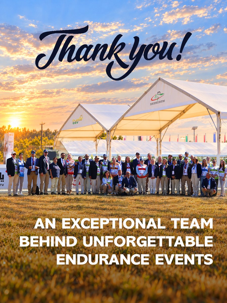 EievEndurance's tweet photo. Behind every successful endurance event is a team whose dedication, professionalism, and passion make it possible. 🐎
A heartfelt thank you to everyone who works behind the scenes and on the field to deliver unforgettable experiences and uphold the standards of endurance sport. https://t.co/k12YZt1MAH