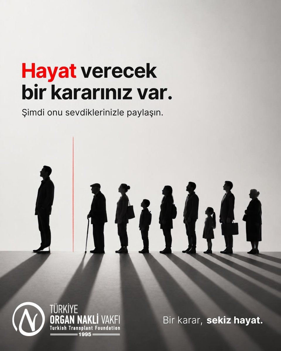 organnaklivakfi's tweet photo. Bir karar.
Sekiz hayata uzanan bir umut.
#organdonation #healthdiplomacy #sağlıkdiplomasisi #sciencediplomacy #KidneyTransplantation #TransplantSurgery #OrganTransplantation
#OrganNakli #organbağışıhayatkurtarır #ESOT #TONV #TürkiyeOrganNakliVakfı #Transplantasyon #böbreknakli https://t.co/OMr22z3e8j