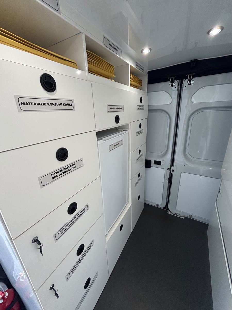UNDPAlbania's tweet photo. The Tirana Police Department has been equipped w/ a Mobile Crime Scene Investigation Laboratory. 
The van — provided by @EU4FAST — was transformed by #UNDP into a self-sustaining forensic unit,ready to reach any crime scene.
Made possible by #UNDP thru #SALW project
@UNDP_SEESAC https://t.co/Xn0Ayv2ce2