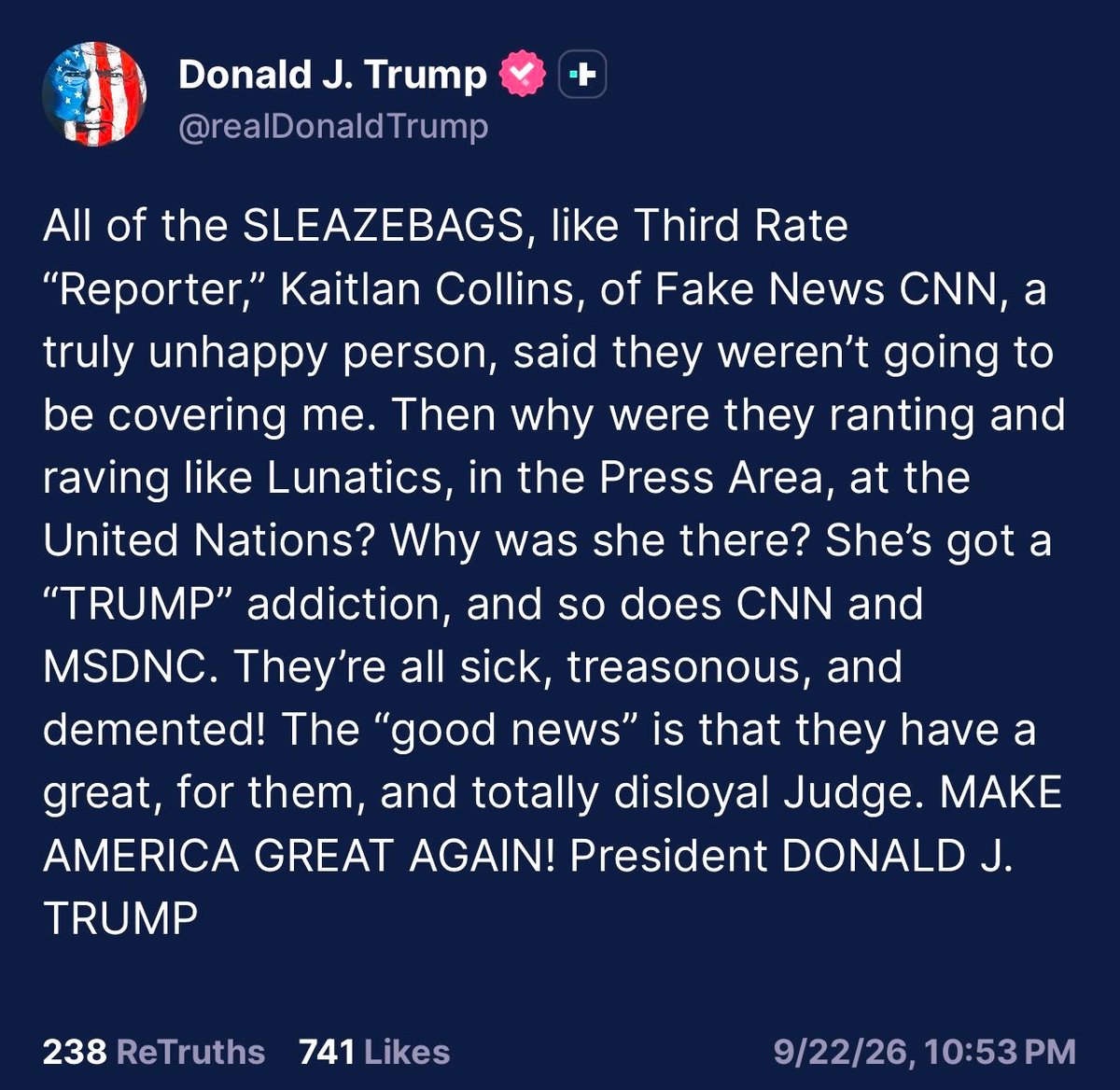 NotAvgLiberal's tweet photo. Trump attacking women again….

The man is a weak, pathetic…

Narcissistic Prick.

Nothing more. https://t.co/UM9JWWxBix