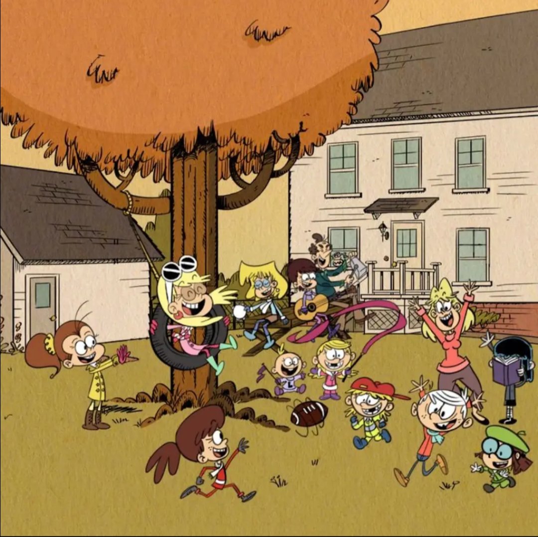 HeckleHedgehog's tweet photo. Yesterday was the official start of Fall and The Louds are having a whole lot of Fall Fun. #firstdayoffall! π§‘ππ #TheLoudHouse #FirstDayOfAutumn https://t.co/7sBMQi83vu