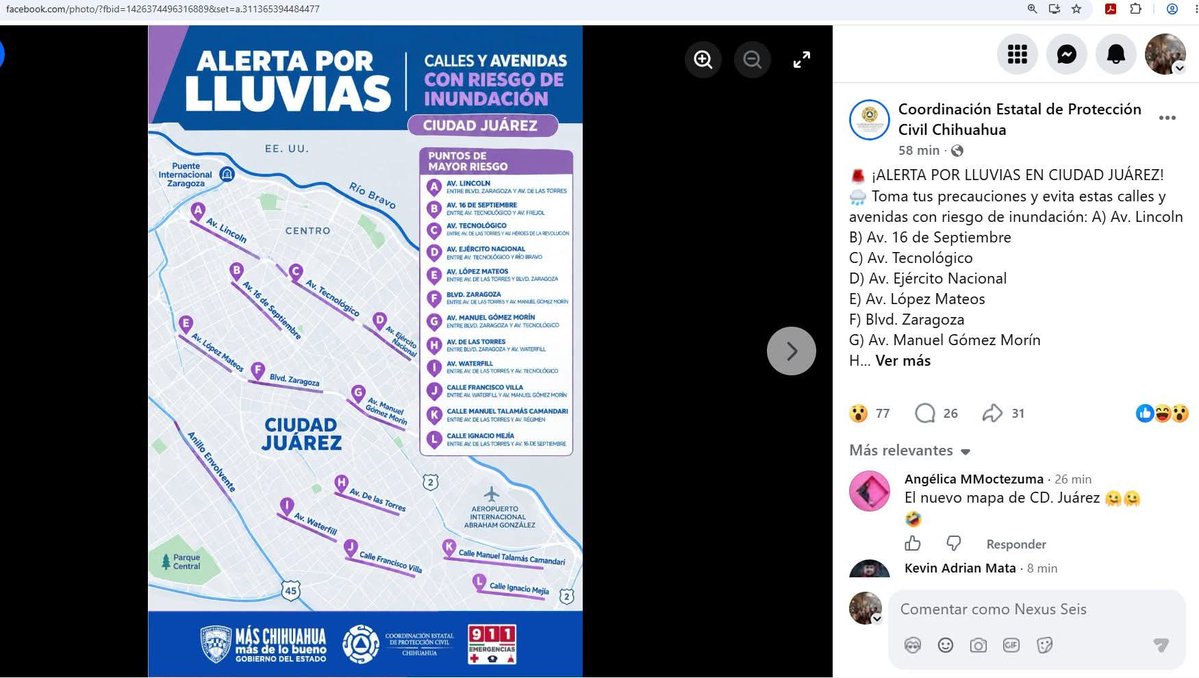 jluisha's tweet photo. @MaruCampos_G neta gobernadora, es este el mapa de Juárez? Sean del partido que sean, los gobernadores le hacen lo mismo a Juárez. Hacen la toma de posesión en Juárez y nunca regresan. Ni el mapa conocen https://t.co/zUxLAJ09fW