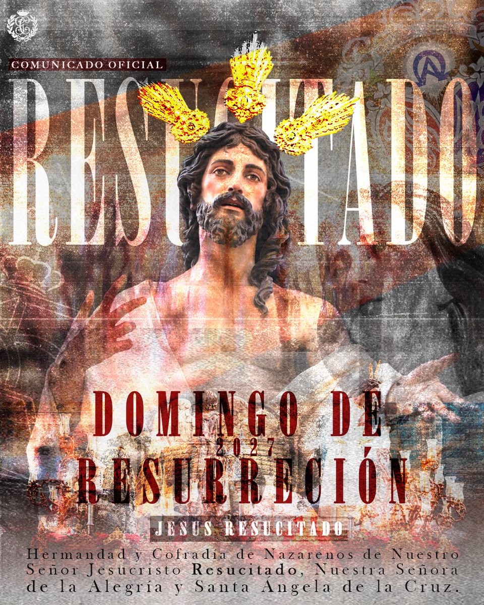 PolillasCadiz's tweet photo. 𝐉𝐄𝐒𝐔́𝐒 𝐑𝐄𝐒𝐔𝐂𝐈𝐓𝐀𝐃𝐎

El Domingo de Resurrección de 2027 volveremos a acompañar a Nuestro Señor Jesús Resucitado del Puerto de Santa María.

“Todo tiene su momento” (Ecl 3:1).

Gracias por volver a confiar en nosotros. Ya contamos los días.❤️

35 años sonando a Cádiz https://t.co/KcesoCzn5V