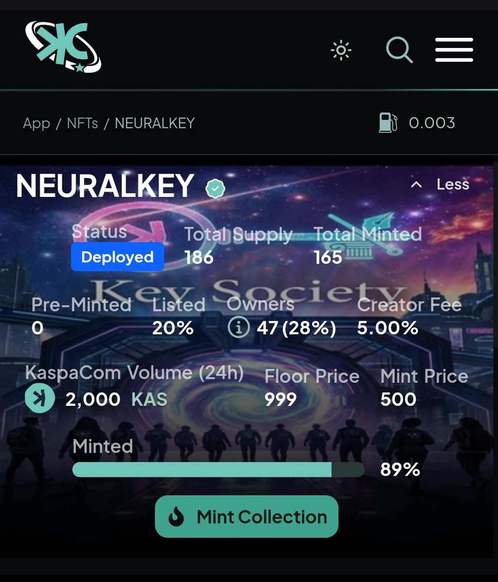 Horluwarsheyi12's tweet photo. 82% this morning, now already at 89%.

Only 21 NeuralKeys left to reach 100% mint.

The momentum is real, and the full Genesis utility is still under wraps. The final stretch could be interesting. https://t.co/4oO95ba4RT