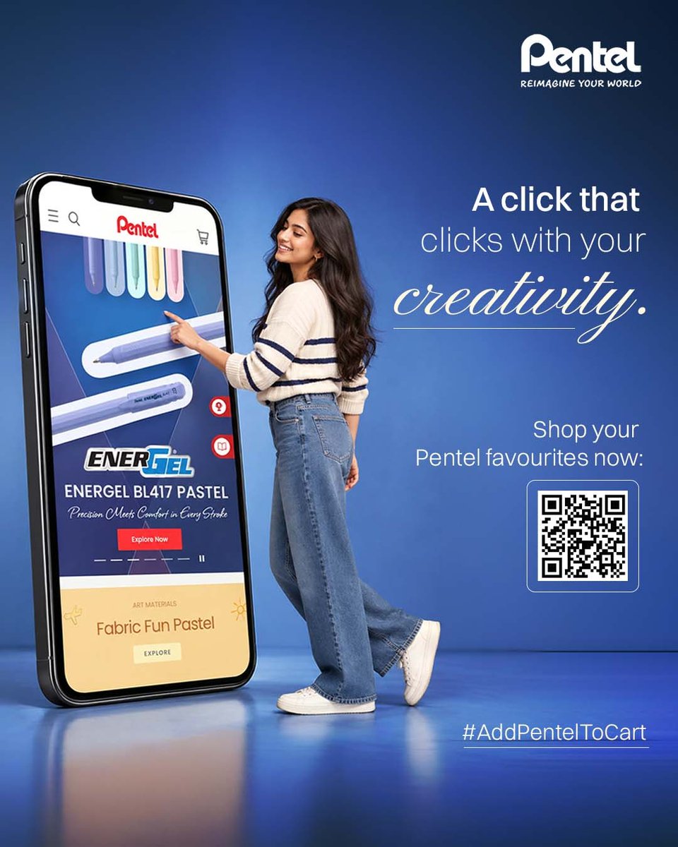 pentelofindia's tweet photo. You asked. We listened.
Your favourite Pentel products are now just a few clicks away.
Pick your favourites, add to cart, and let the creating begin.
Shop your favourites on https://t.co/pPCxT8W1Mc
#AddPentelToCart #ShopPentel #PentelIndia #PentelOnline #ShopYourFavourites https://t.co/xpVXdJxKTL