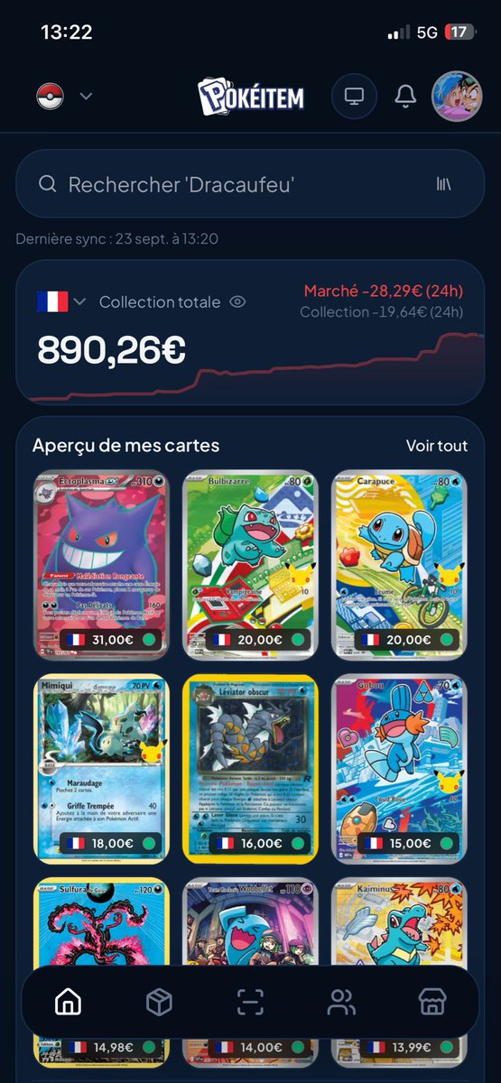 HoneyOne_TCG's tweet photo. 🔥 Avis aux collectionneurs Pokémon ! 

Tu collectionnes les cartes Pokémon ? Alors cette appli est faite pour toi ! 🃏✨

📊 Suis la valeur de ta collection en temps réel, consulte les prix du marché et découvre les classements et récompenses de la communauté.
@pokeitem_ https://t.co/Z7YFrZkrDW