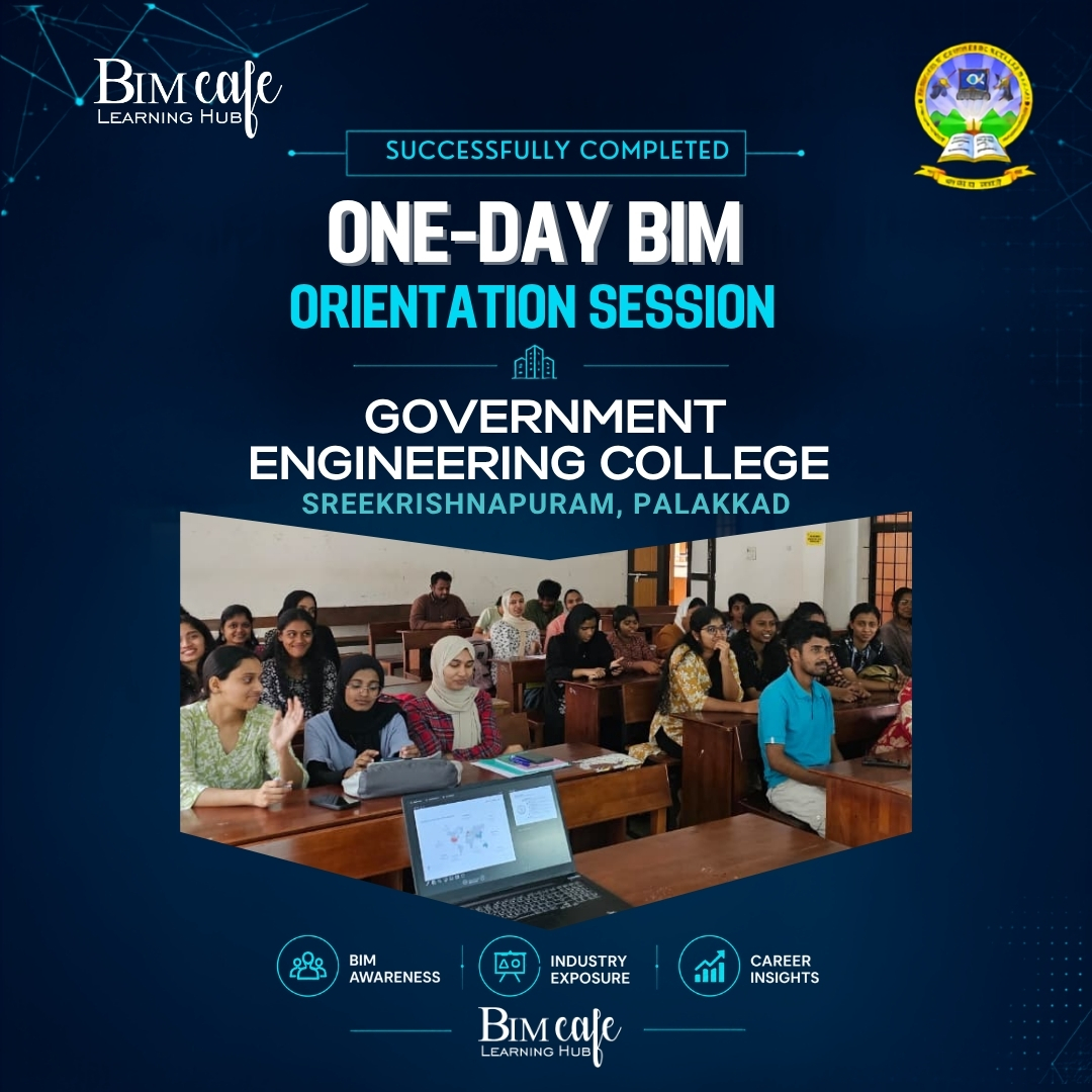 BIMCafe1's tweet photo. Successfully completed our One-Day BIM Orientation Session at Government Engineering College, Sreekrishnapuram, Palakkad. 🎓
BIM awareness, industry workflows, digital construction & career insights for future engineers.
#BIM #BIMTraining #EngineeringStudents #BIMCareer https://t.co/1rNh72EYHq