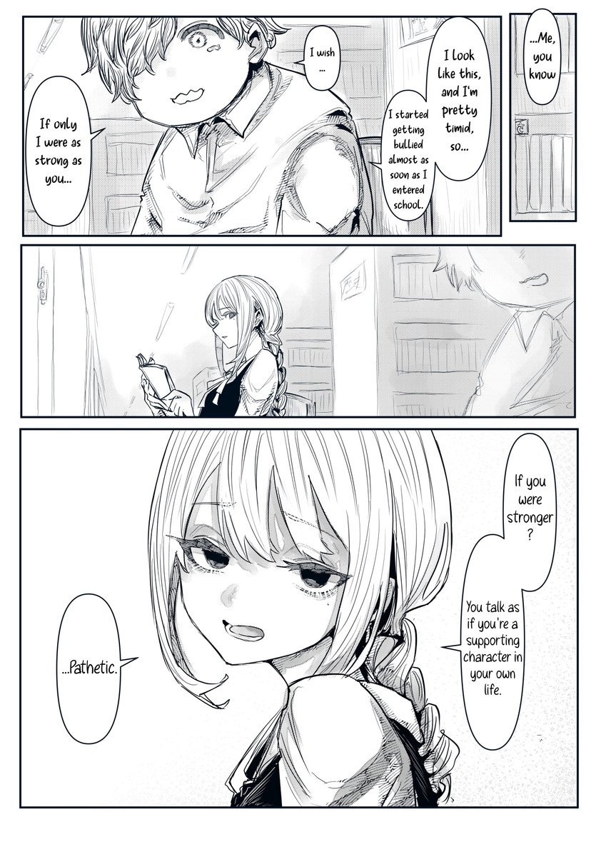 Player1_Please's tweet photo. A scathing girl who shows no mercy even to the kid who gets bullied ② 1/2)
Eng ver✨ https://t.co/aueEYOlipQ