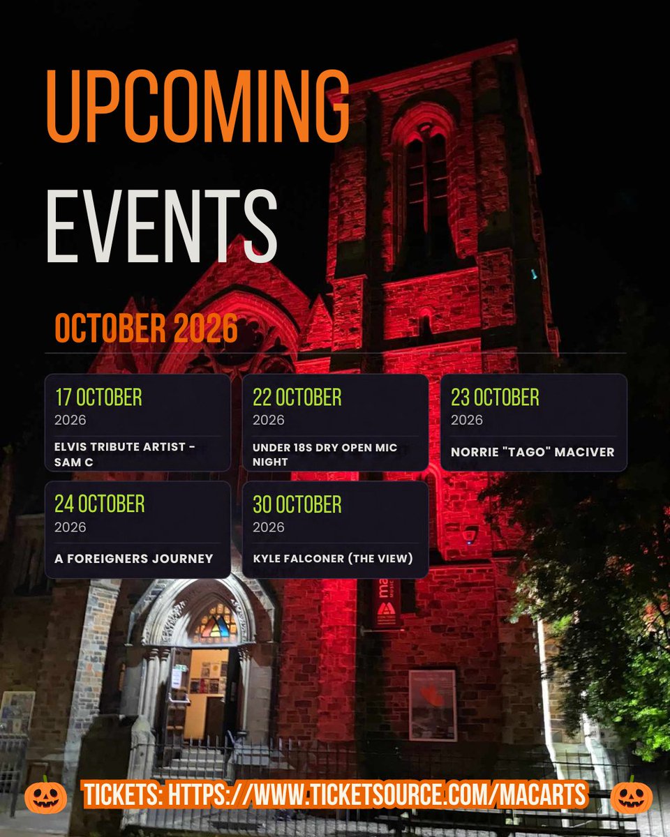 macartsscotland's tweet photo. We have a jam packed October and spooky season coming up! 

Tickets on sale here: https://t.co/ZbzsG7Q2Ex https://t.co/6L1mIAxKzH