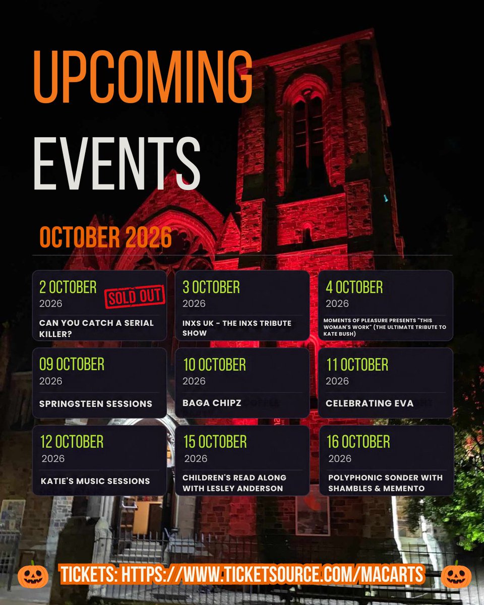 macartsscotland's tweet photo. We have a jam packed October and spooky season coming up! 

Tickets on sale here: https://t.co/ZbzsG7Q2Ex https://t.co/6L1mIAxKzH