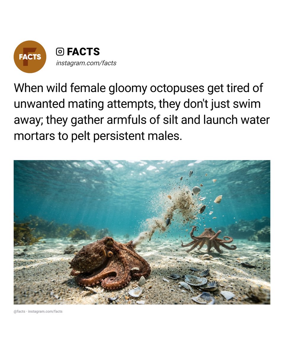 MalorieValrk's tweet photo. Do octopuses really hold grudges and throw shells at enemies? The science is wilder than the myth. In 2022, researchers studying footage from Australia’s “Octopolis” and “Octlantis” documented 102 projectile-throwing events among wild gloomy https://t.co/gASQovR3eY