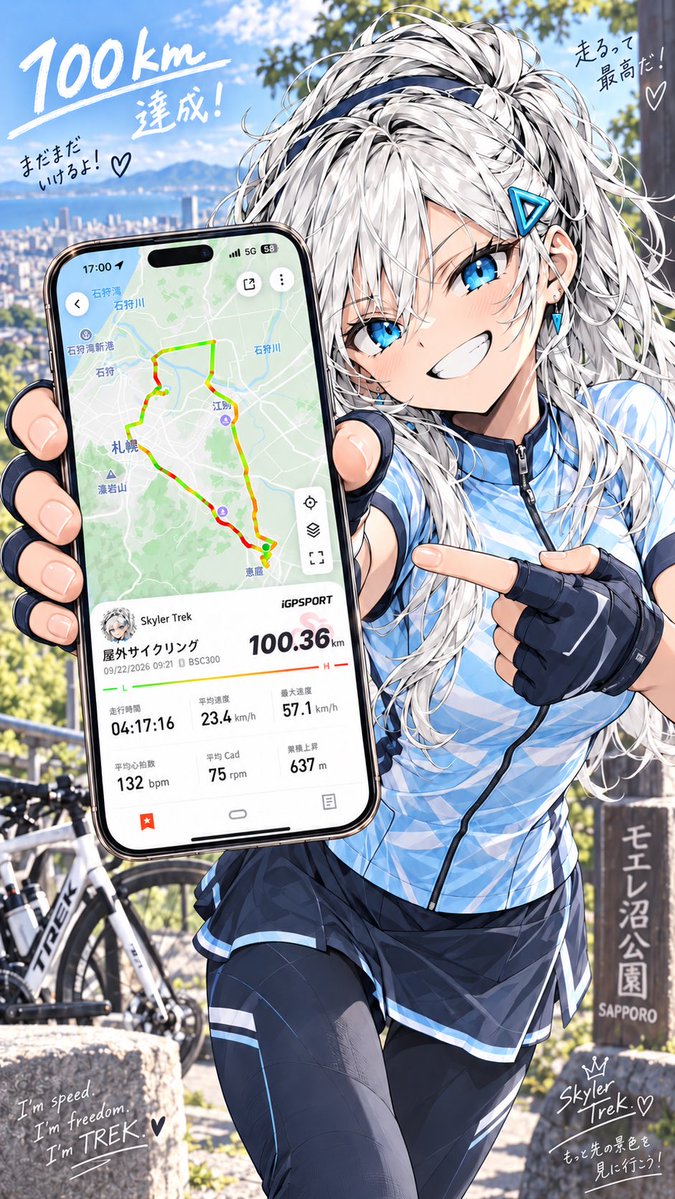 skyler_trek's tweet photo. みんなはこの連休何してたのー？🙄✨
Skyは札幌近郊をぐるっと100kmサイクリングしてきたよ🚴‍♂️
少しずつまとめていくから、SkyのInstagramに遊びに来てね🤗
 #SkylerTrek  #Trek  #madone  #北海道  #サイクリング  #ロードバイク女子 https://t.co/H9CauIBJoz