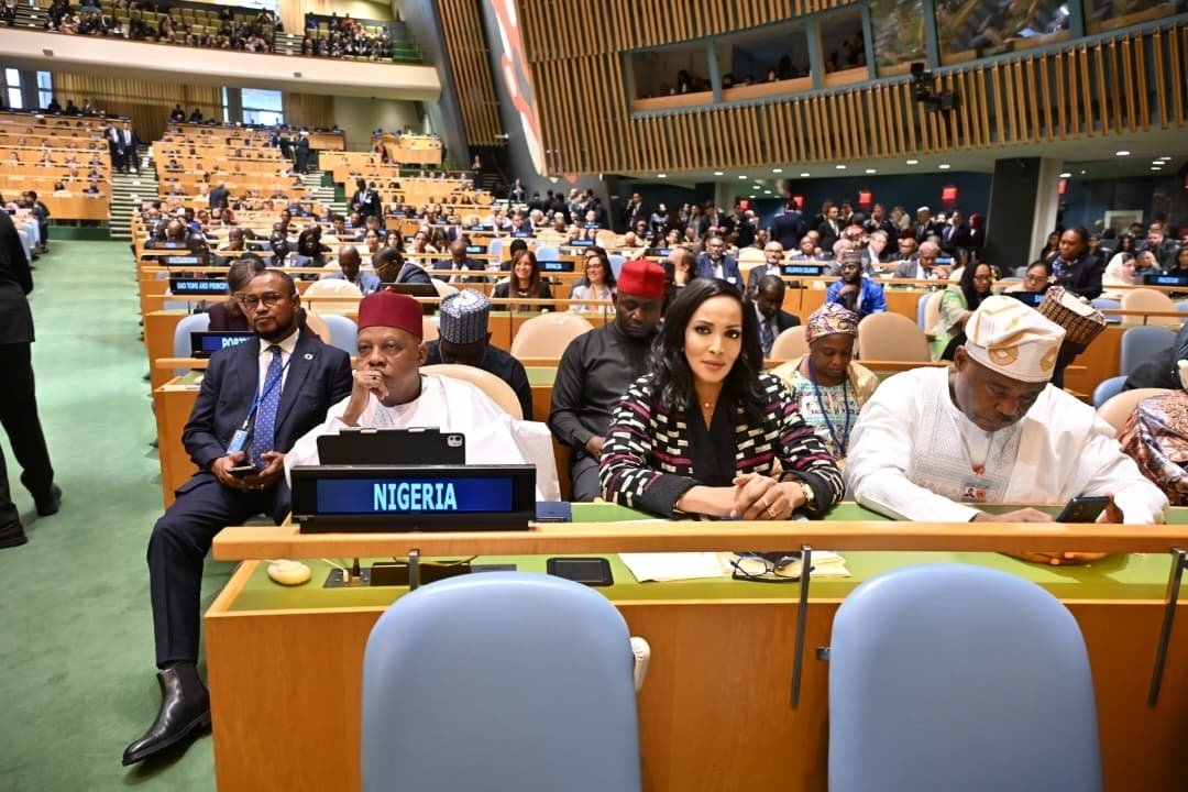 Ojukwu_Bianca's tweet photo. Pleased to be at the General Debate of the 81st session of the UN General Assembly which opened at the #UN headquarters in New York yesterday, Tuesday 22nd September 2026, with Heads of state and government from around the world addressing international challenges ranging from security and geopolitical tensions to economic issues and artificial intelligence.

Nigeria is fully represented by an impressive delegation led by the Vice-President of the Federal Republic of Nigeria, H.E Sen. Kashim Shettima. 

The theme of this 81st session of the General Assembly is "Restoring trust, managing transformation: a United Nations that delivers for all."