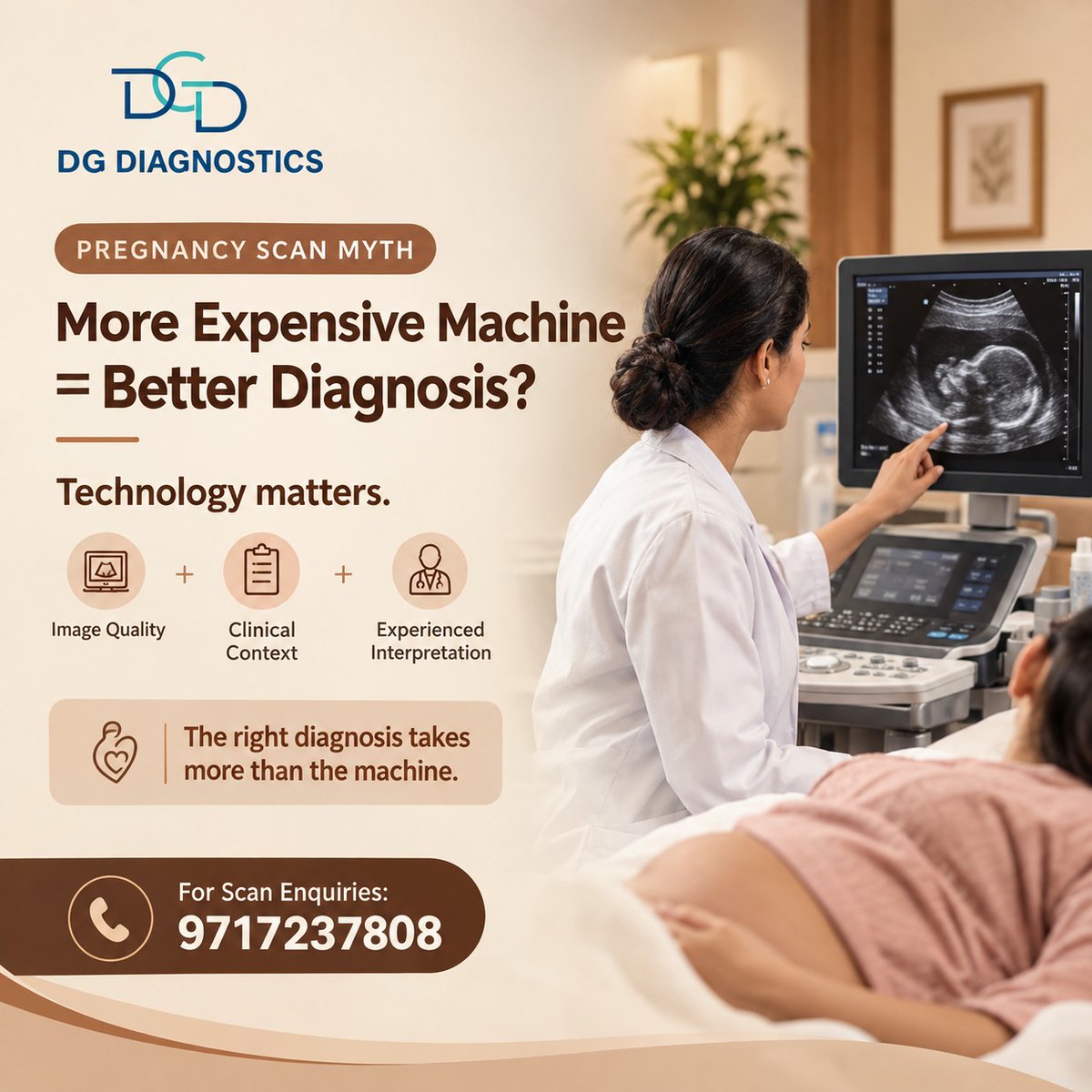 dgdiagnostics's tweet photo. Does a more expensive #pregnancyscan machine always mean better #diagnosis?
Not necessarily. #Imagingquality also involves the #clinicalpurpose, #imageacquisition, and #experiencedinterpretation.
#PregnancyScan #Ultrasound https://t.co/gvEG0WT8Ws