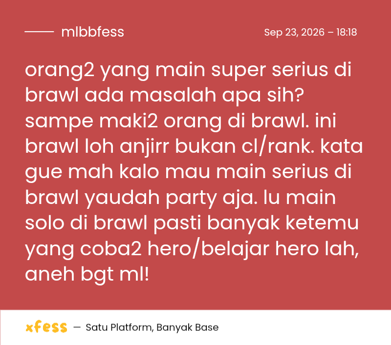 mlbbfess's tweet photo. emang gaboleh ya belajar hero di brawl? ml! https://t.co/jjNPx4scja