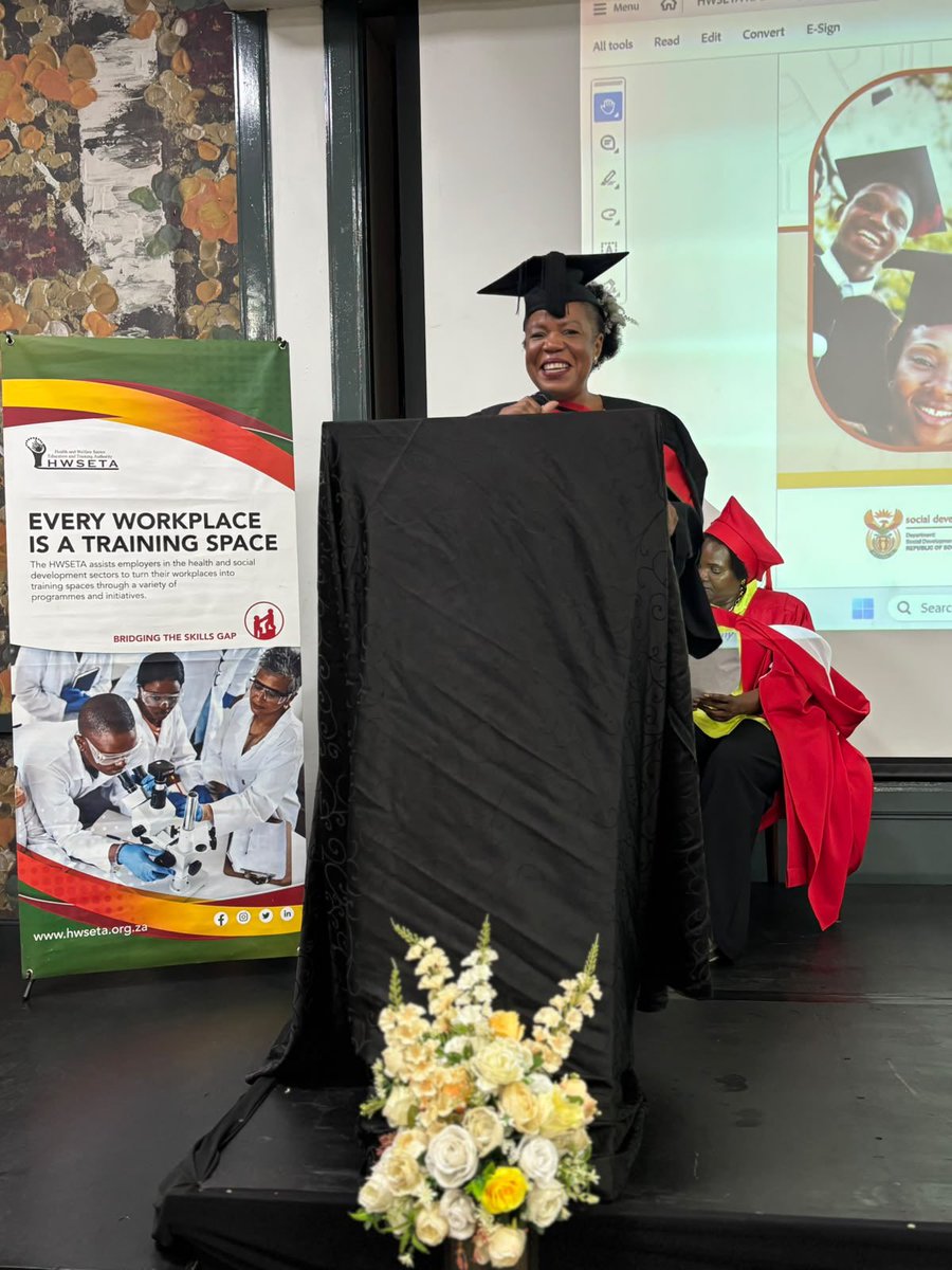 HWSETA_SA's tweet photo. 🎓 Today, we celebrate achievement!
HWSETA, in partnership with DSD, celebrates Community Caregivers in Mahikeng who have achieved their qualifications through RPL.
Experience recognised. Skills validated. Futures strengthened.
#HWSETA #RPLGraduation #RPL https://t.co/IrOCMpYnEJ