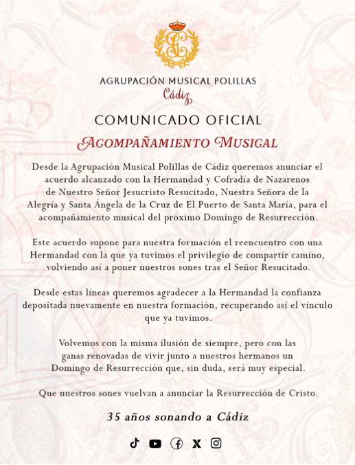 cctvcadizmedia's tweet photo. @PolillasCadiz vuelven con el Resucitado de El Puerto de Santa María @HermandadResuci https://t.co/HQ8jJhq9ls